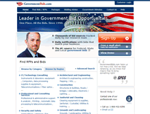 Tablet Screenshot of governmentbids.com